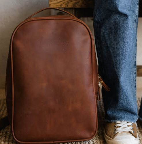 leather backpack