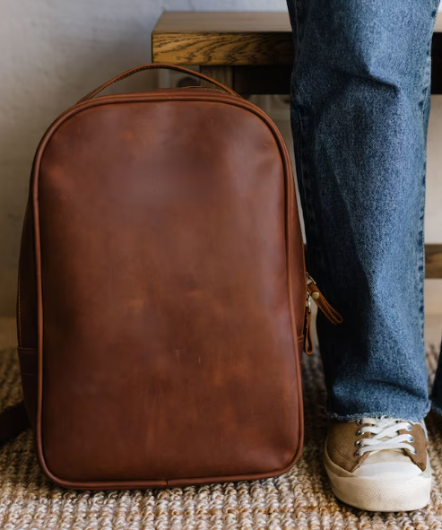 leather backpack