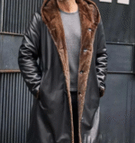 Hooded Leather Coat