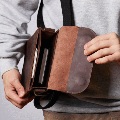Genuine Leather Men's Messenger Bag