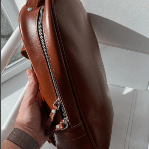 Handmade leather backpack