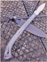 custom hand made Damascus fixed blade knife