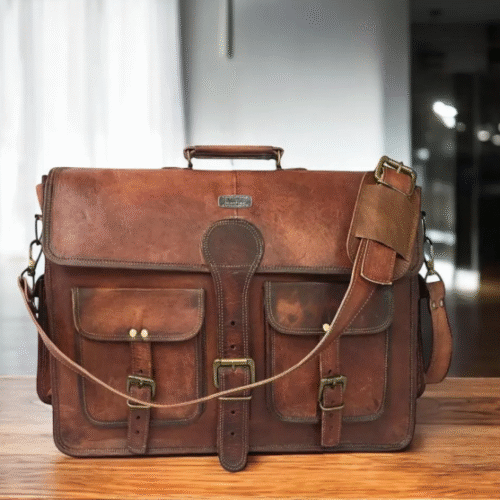 Leather Messenger Briefcase
