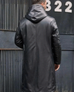 Hooded Leather Coat