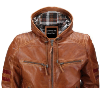 Hooded Leather Jacket