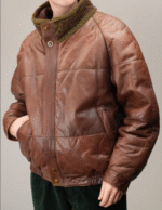 Leather Puffer Jacket