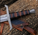 Medieval Sword With Leather Sheath