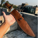 Handmade Bowie Knife with Leather Sheath