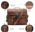 Leather Messenger Briefcase
