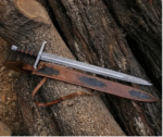 Medieval Sword With Leather Sheath
