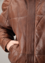 Leather Puffer Jacket