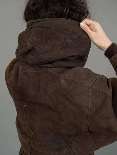 Biker Jacket with Hood