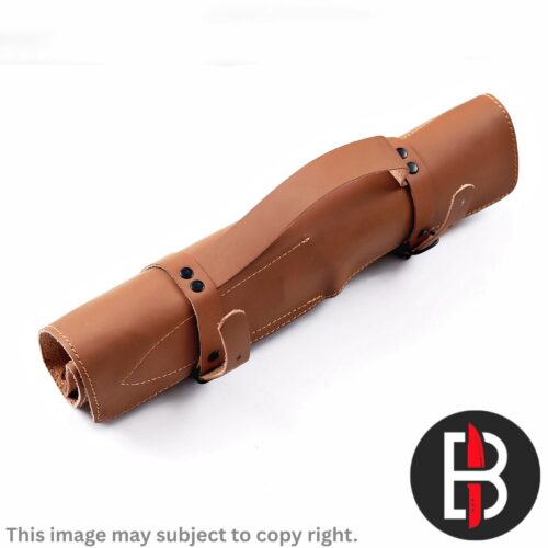 Damascus Steel Chef Set Hand forged black and brown handle kitchen knife tool 1-2