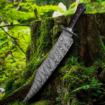Damascus Steel Blade Bowie Knife