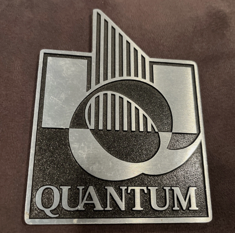 Quantum Truck metal emblem