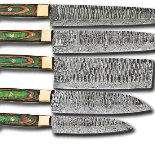 Damascus Steel Kitchen Knife Set