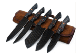 5 PCS Damascus Knife Set