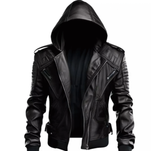 Cowhide Leather Biker Jacket