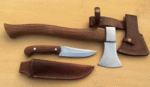 CAMPING HATCHET AXE AND BUSHCRAFT HUNTING KNIFE