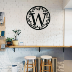 custom metal monogram sign