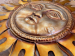 Sun With Face metal wall decor