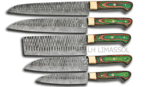 Damascus Steel Kitchen Knife Set