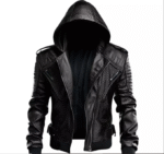 Cowhide Leather Biker Jacket