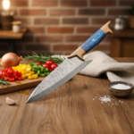 Damascus steel chef knife