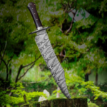Damascus Steel Blade Bowie Knife