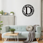 custom metal monogram sign