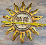 Sun With Face metal wall decor