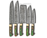 Damascus Steel Kitchen Knife Set