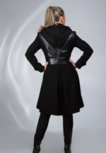 black gothic winter fit and flare coat