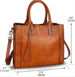 Leather Satchel Handbag for Women