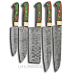 Damascus Steel Kitchen Knife Set