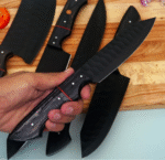 5 PCS Damascus Knife Set