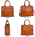 Leather Satchel Handbag for Women