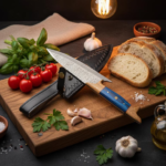 Damascus steel chef knife