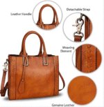 Leather Satchel Handbag for Women