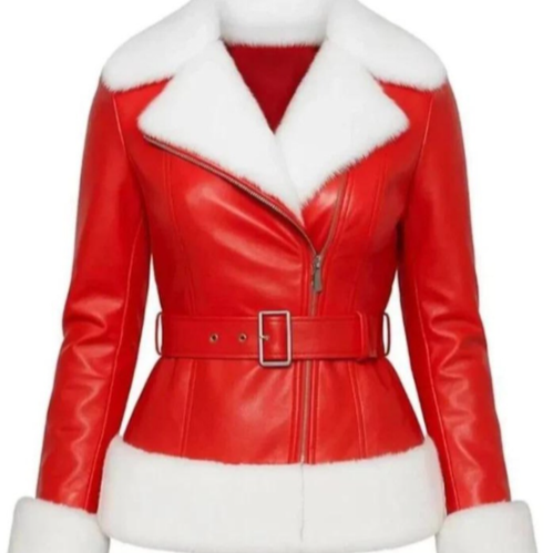 Women's Christmas Leather Jacket