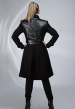 black gothic winter fit and flare coat