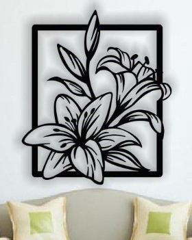 Floral flower wall art