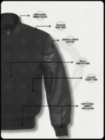 Black Leather Letterman Jacket