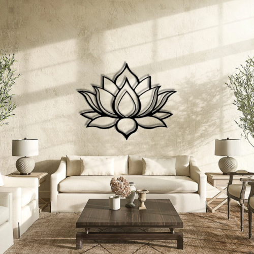 Lotus Flower Metal Wall Art