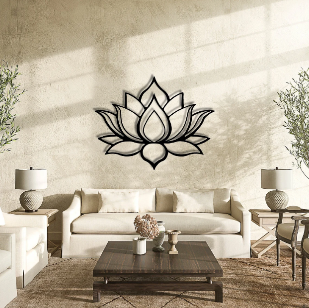 Lotus Flower Metal Wall Art