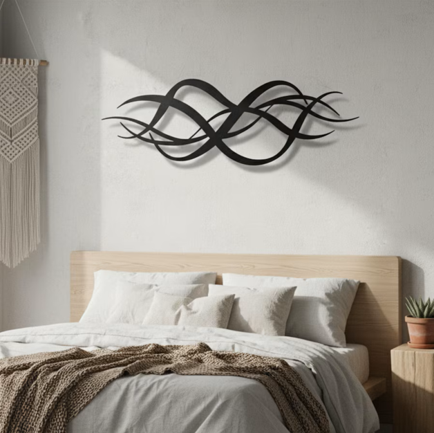 Abstract Wave Metal Wall Art