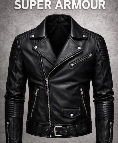 Men’s Leather Biker Jacket