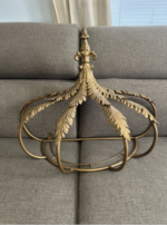 Gorgeous Metal Wall Decor Tester Bed Crown Princess Canopy in Gold Tone