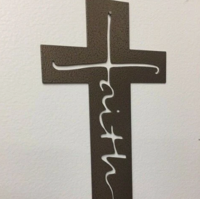 Faith Cross Metal Wall Art