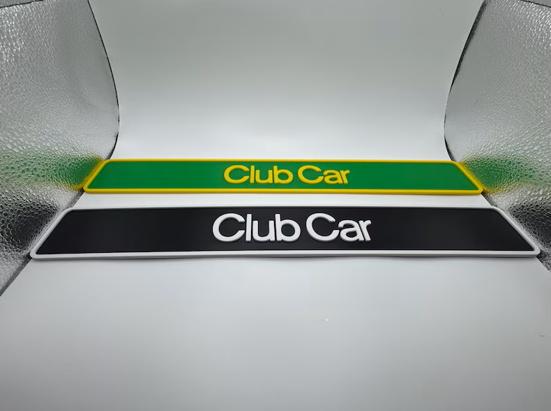 Club Car DS Name Plate with Custom Color